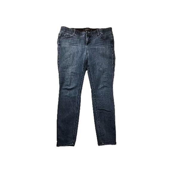 torrid Denim - TORRID Skinny Jeans Womens 16R Blue Denim Mid Rise Medium Wash Retro 38x30